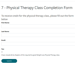 7 - Physical Therapy Class Completion Form Picture