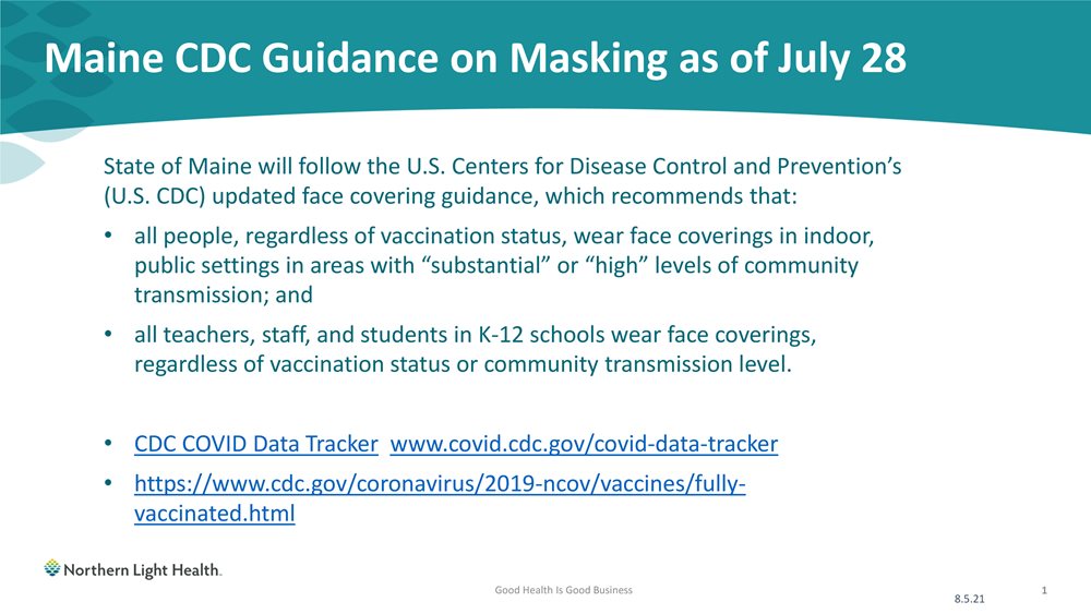 Stay on top of latest CDC Guidelines