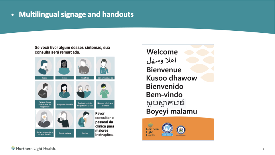 Multilingual Signs and Handouts