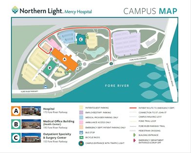 Northern Light Mercy Hospital Fore River Campus Map